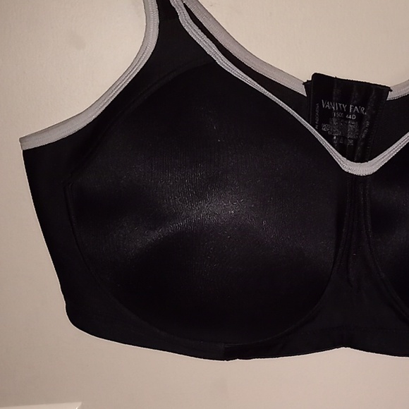 Vanity Fair Padded Black and Gray Bra Size 44D - Picture 2 of 11
